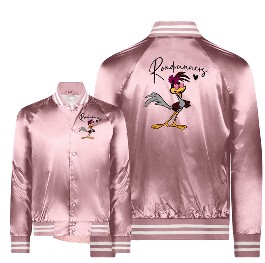 Pink Satin Baseball Jacket (Adults)