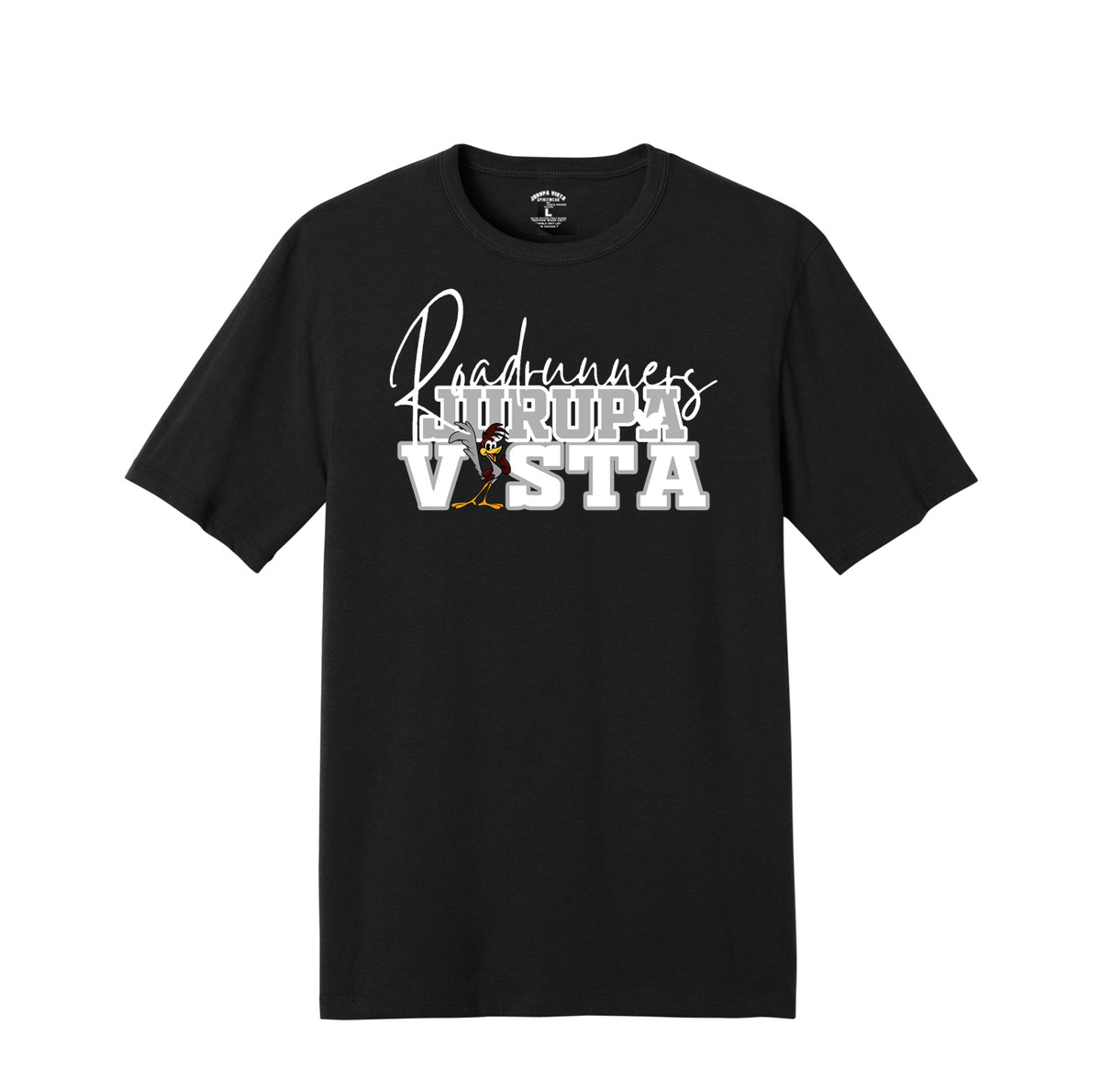 Black Roadrunners Jurupa Vista Heart Tee (Adult/Youth)
