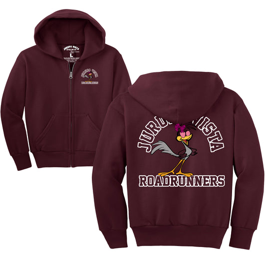 Pink Glasses Maroon Full-Zip Sweater (Adult/Youth)