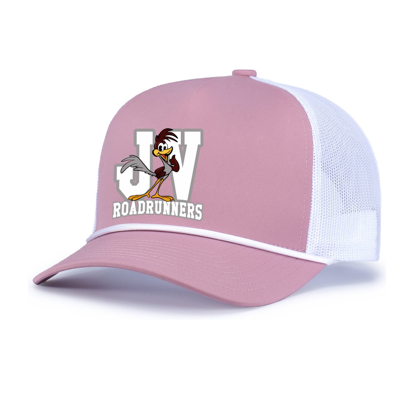 Pink Trucker Hat with Printed Logo